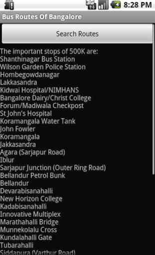 Bus Routes of Bangalore BMTC 2