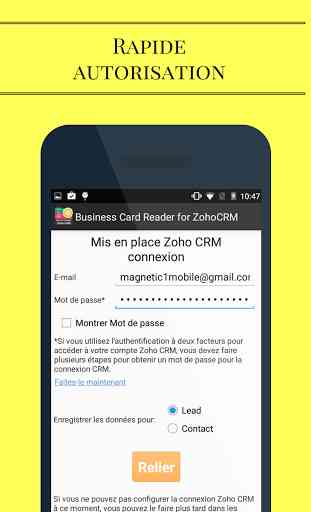 Business Card Reader Zoho CRM 2