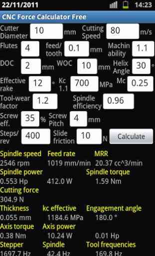CNC Force Calculator Free 1