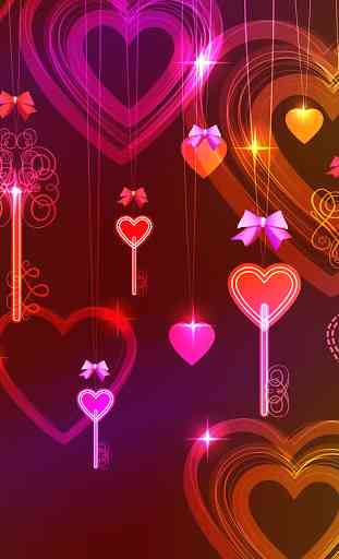 Coeur Neon Fond D'écran Animé 3