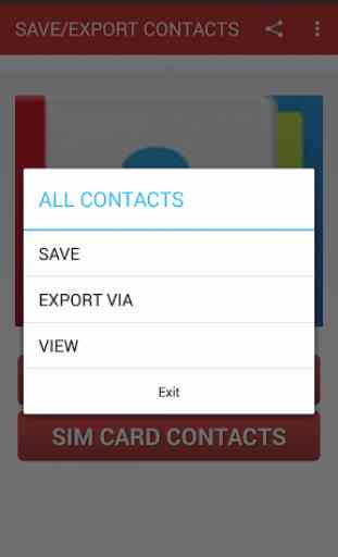 Enregistrer/Exporter Contacts 2