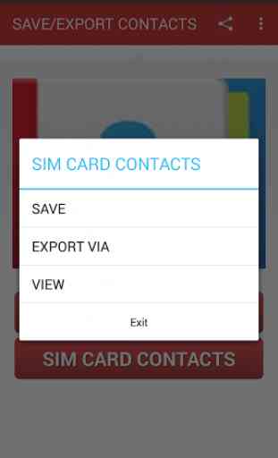 Enregistrer/Exporter Contacts 3