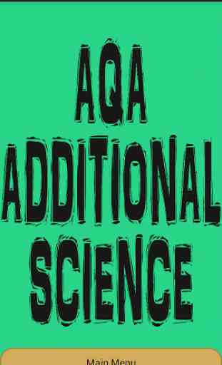 GCSE Additional Science - AQA 1