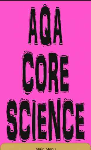 GCSE Core Science - AQA 1