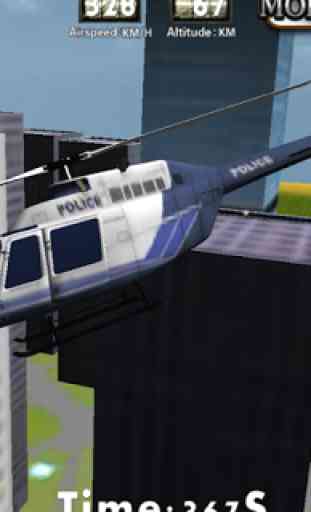 Hélicoptère de police - vol 3D 2
