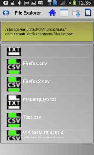 Import contacts  CSV TXT XLS 3