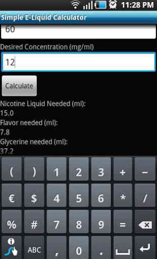 Simple E-Liquid Calculator 1