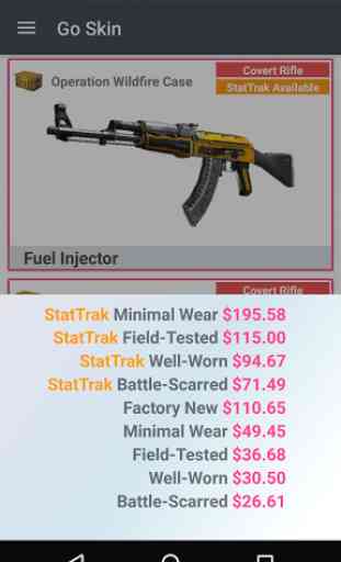 Skins prices for CS:GO 3