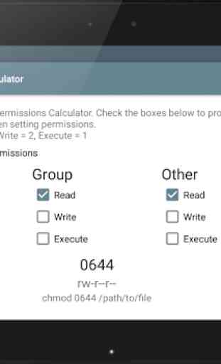 Unix Permissions Calculator 3