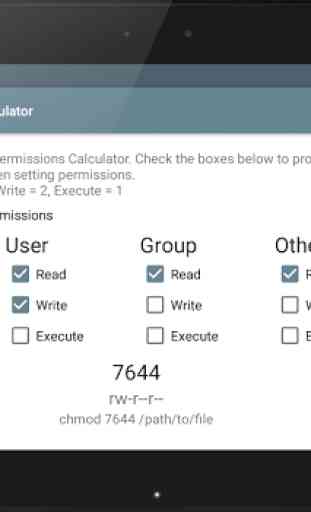 Unix Permissions Calculator 4