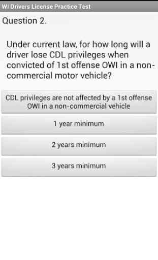 WI DMV CDL Practice Test 2