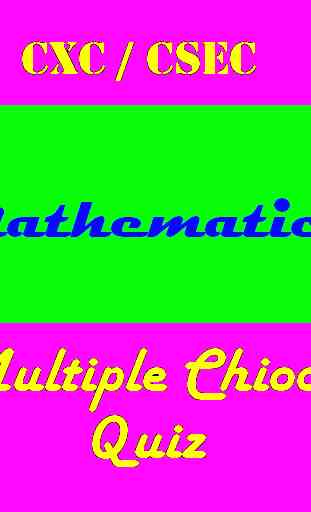 CSEC Math Multiple Choice Quiz 1