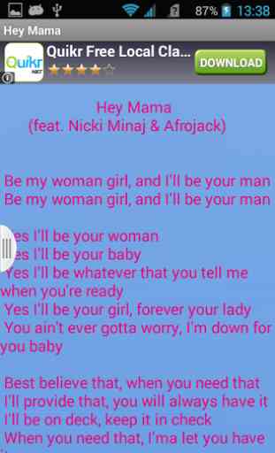 David Guetta Hey Mama Lyrics 2