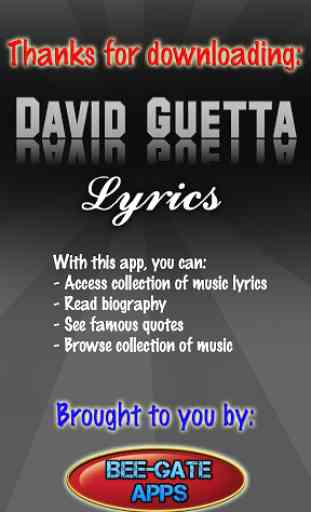 David Guetta Lyrics 1
