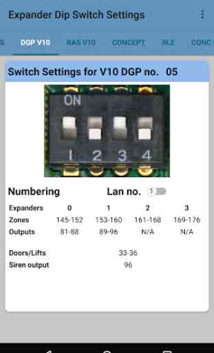 Expander Dip Switch Settings 1