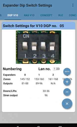 Expander Dip Switch Settings 3