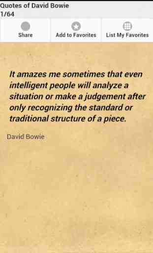 Quotes of David Bowie 1