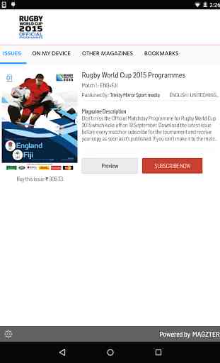 Rugby World Cup 2015 Programme 1