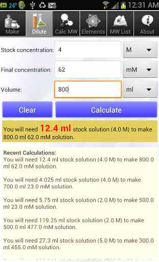 Solution Calculator Lite 2