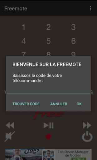 Freemote télécommande Freebox 2