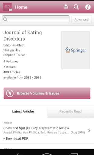 Journal of Eating Disorders 1