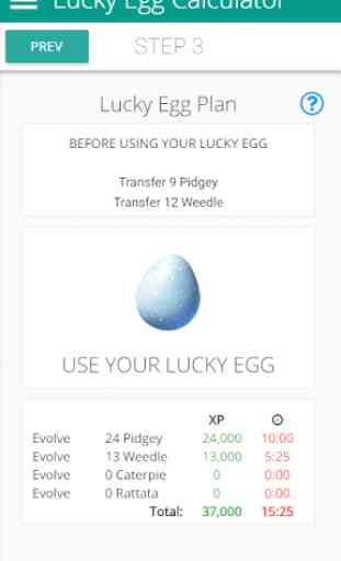 Lucky Egg Calc for Pokemon Go 3