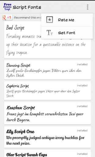 Polices Galaxy pour FlipFont 1