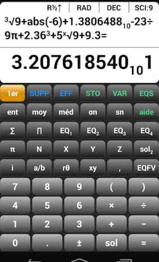 Calculatrice scientifique EQ7 3