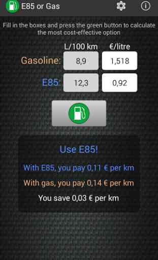 E85 or Gas 2