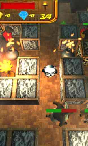 Panda Bomber: 3D Dark Lands 3