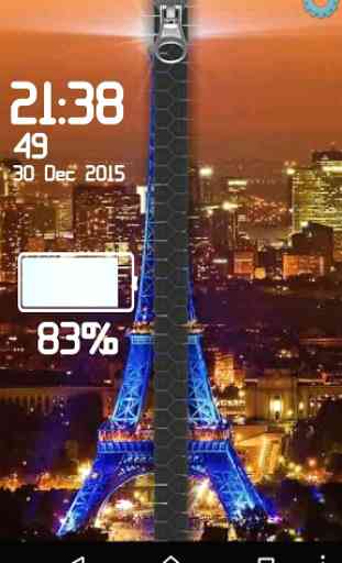 Paris Zipper Lock Screen 1