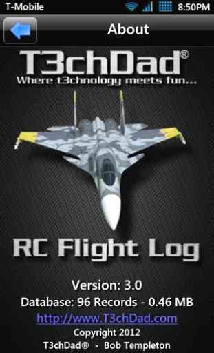 T3chDad® RC Flight Log 1