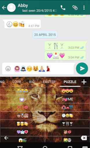 Wild Lion Emoji Keyboard Theme 4