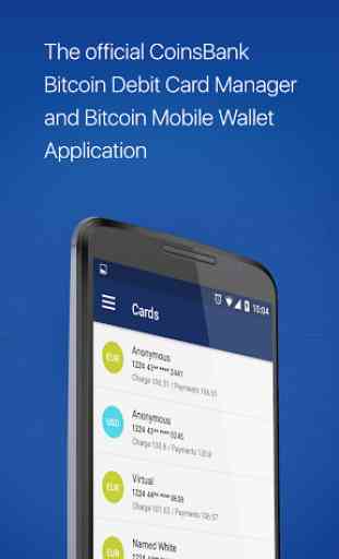 CoinsBank Mobile Wallet 1