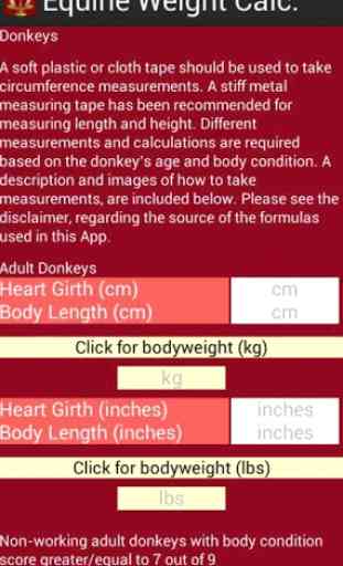 Equine Weight Calculator 2