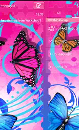 Thème Papillons GO SMS Pro 3