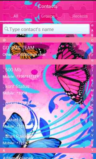 Thème Papillons GO SMS Pro 4