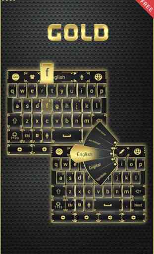 Gold Emoji GO Keyboard Theme 1