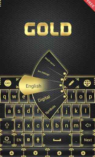Gold Emoji GO Keyboard Theme 2