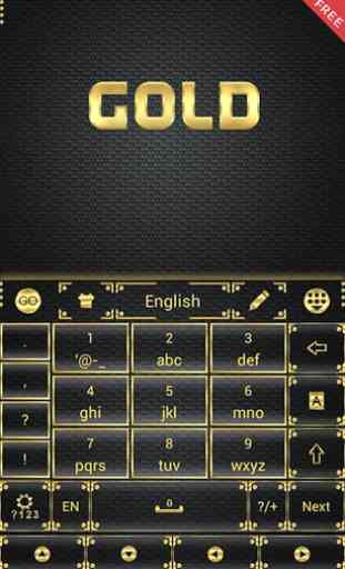Gold Emoji GO Keyboard Theme 3