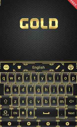 Gold Emoji GO Keyboard Theme 4