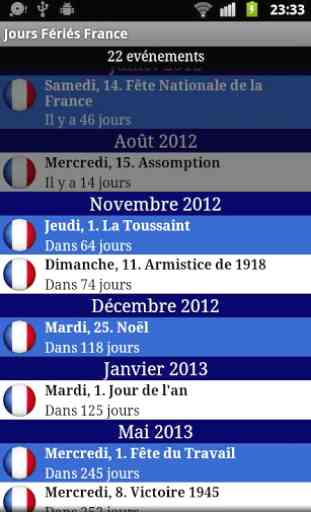 Jours Feries France 2015/16 1