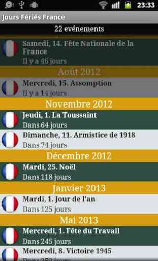 Jours Feries France 2015/16 2