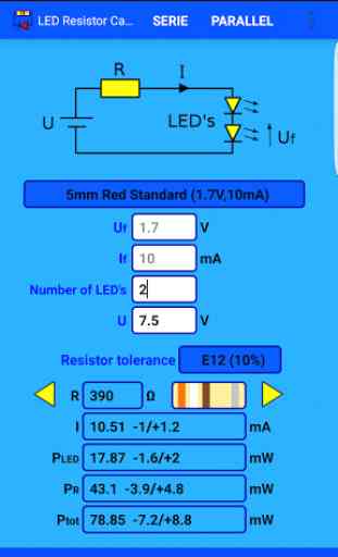 LED Resistor Calculator 1