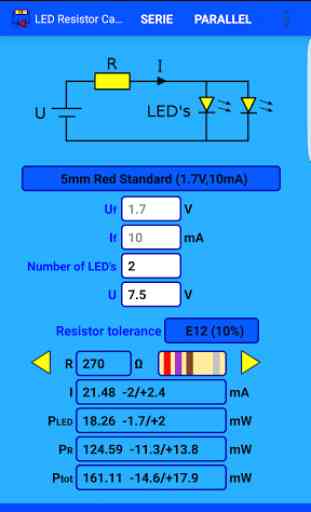 LED Resistor Calculator 2