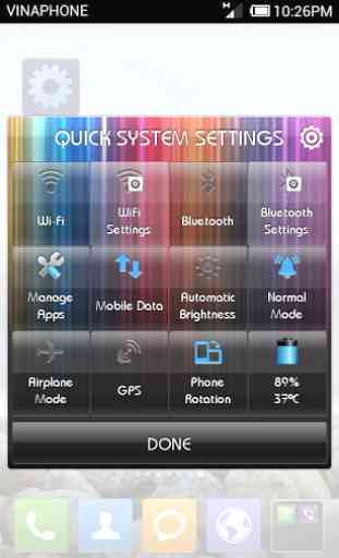 Quick Settings Application 3