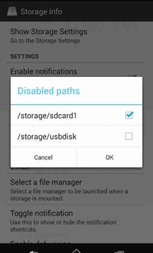 Shortcut for Storage Settings 3