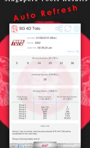 Singapore Pools Toto 4D Result 3