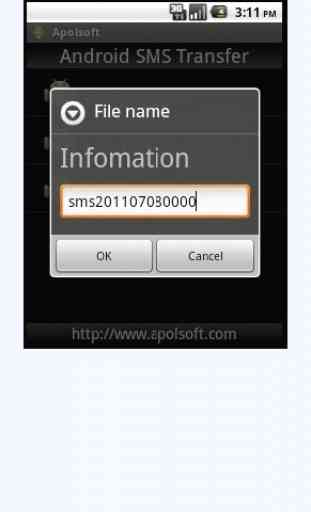 SMS Backup for Andriod 3