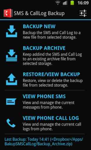 SMS & Call Log Backup 1